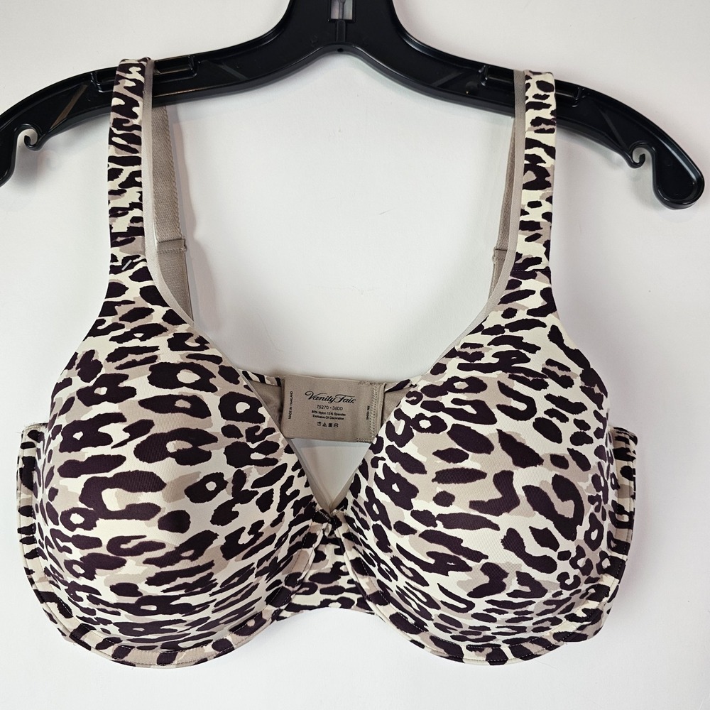Vanity Fair 75270‎ Animal Print Size 36DD Bra Molded Lined Underwire